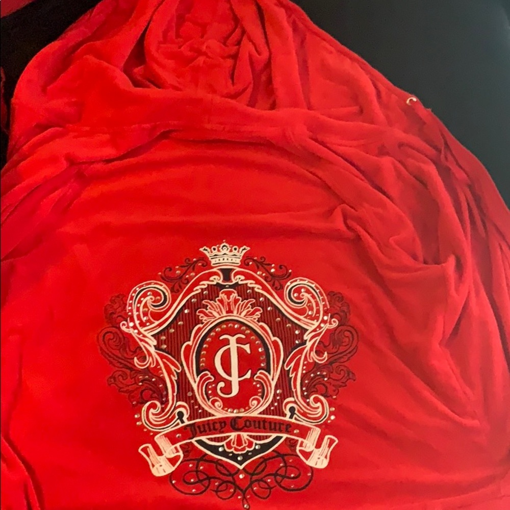 Juicy couture red velour tracksuit jacket